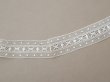 画像3: アンティーク ドット&花のレース ホワイト 3.8cm幅  (3)