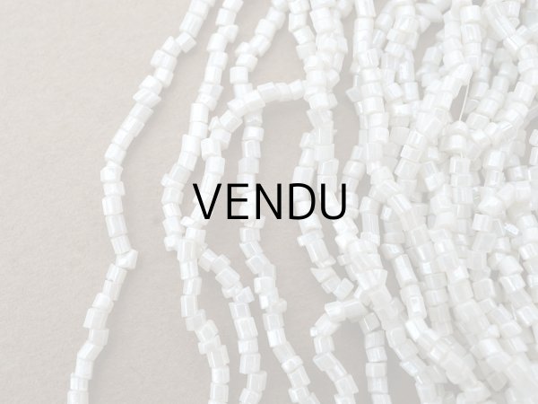 画像6: アンティーク シードビーズ グレイッシュホワイト ガラスビーズ  (6)