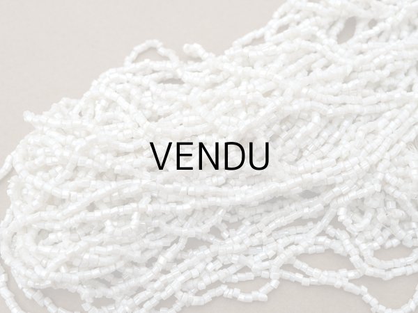 画像5: アンティーク シードビーズ グレイッシュホワイト ガラスビーズ  (5)