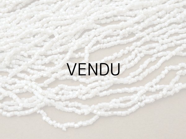 画像4: アンティーク シードビーズ グレイッシュホワイト ガラスビーズ  (4)