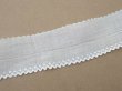 画像5: アンティーク スカラップレース ドット刺繍入り コットンオーガンジー 4cm幅 4〜4.7m (5)