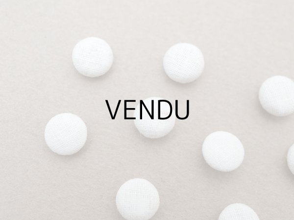 画像3: アンティーク ドール用 6.5mm くるみボタン ホワイト 9ピースのセット (3)