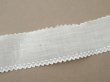 画像9: アンティーク スカラップレース ドット刺繍入り コットンオーガンジー 4cm幅 4〜4.7m (9)