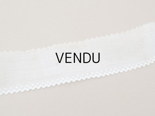 画像7: アンティーク スカラップレース ドット刺繍入り コットンオーガンジー 4cm幅 4〜4.7m (7)