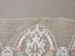 画像6: アンティークピンクの薔薇刺繍入り レース ベージュ 1m 約8cm幅 (6)