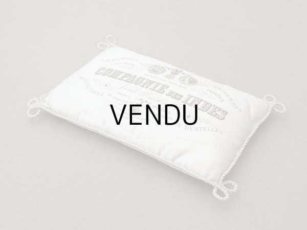 画像10: 19世紀末 アンティーク シルク製 クッション シルククッション COMPAGNIE DES INDES  (10)