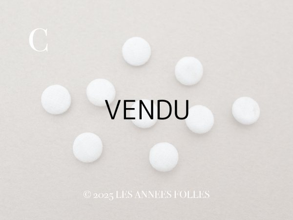 画像10: アンティーク ドール用 6.5mm くるみボタン ホワイト 9ピースのセット (10)