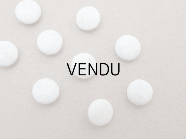 画像8: アンティーク ドール用 6.5mm くるみボタン ホワイト 9ピースのセット (8)