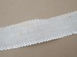 画像8: アンティーク スカラップレース ドット刺繍入り コットンオーガンジー 4cm幅 4〜4.7m (8)