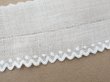 画像6: アンティーク スカラップレース ドット刺繍入り コットンオーガンジー 4cm幅 4〜4.7m (6)