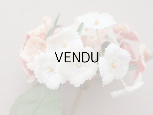 画像3: アンティーク シルクベルベットの布花 パウダーピンクオレンジ＆ホワイト ブーケ (3)