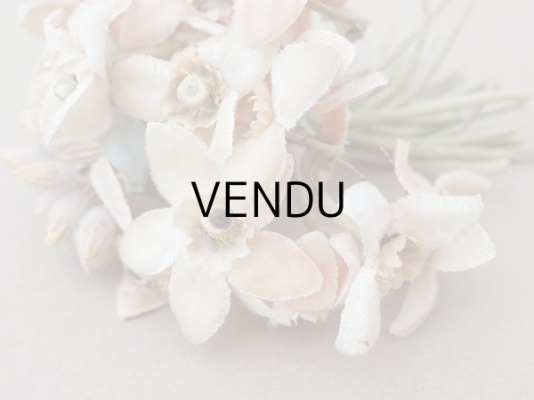 画像4: アンティーク シルクベルベットの布花 パウダーピンク ブーケ (4)