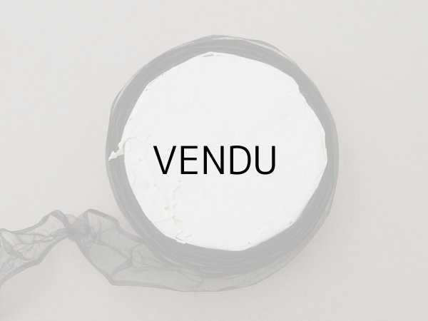 画像5: 1900年頃 アンティーク シルク製 フリル制作用 オーガンジーのリボン 黒  8.4m 2.5cm幅 (5)