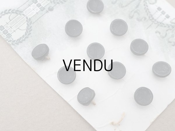 画像3: アンティーク ドール用 ボタン 7mm 木製 11ピースのセット 黒 (3)