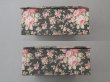 画像8: アンティーク 薔薇模様 大きなカルトナージュボックス 墨黒 36×25.8×10.7cm (8)