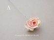 画像2: アンティーク ハットピン パウダーピンクの薔薇 (2)