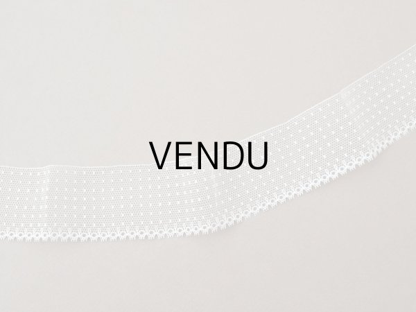 画像4: アンティーク ドット柄 チュールレース 4.6cm幅 オフホワイト (4)