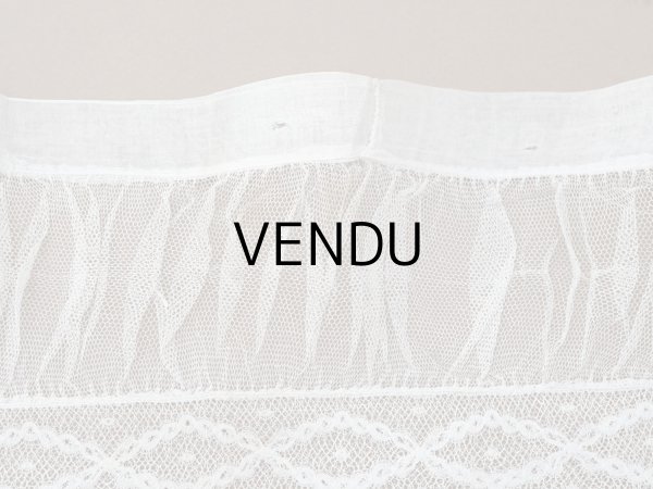 画像15: アンティーク 幅広 ドレスの裾  プリーツ入り レース 3.7m 23cm幅  (15)