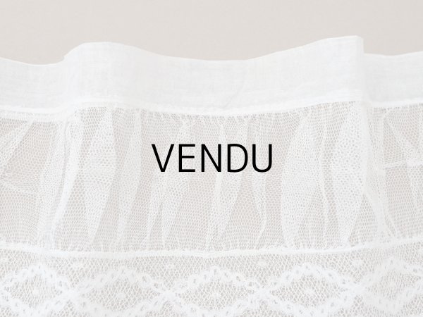 画像4: アンティーク 幅広 ドレスの裾  プリーツ入り レース 3.7m 23cm幅  (4)