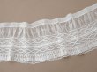 画像3: アンティーク 幅広 ドレスの裾  プリーツ入り レース 3.7m 23cm幅  (3)