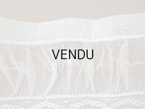 画像10: アンティーク 幅広 ドレスの裾  プリーツ入り レース 3.7m 23cm幅  (10)