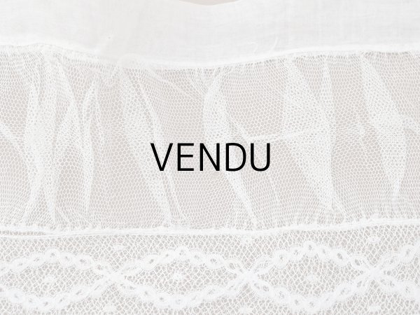 画像11: アンティーク 幅広 ドレスの裾  プリーツ入り レース 3.7m 23cm幅  (11)