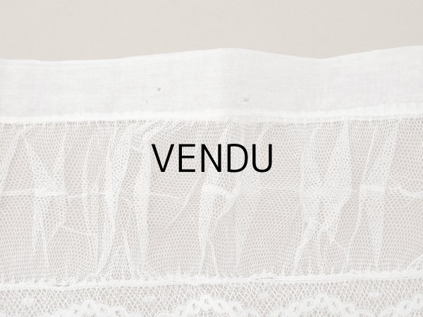 画像13: アンティーク 幅広 ドレスの裾  プリーツ入り レース 3.7m 23cm幅  (13)