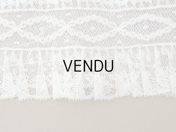 画像7: アンティーク 幅広 ドレスの裾  プリーツ入り レース 3.7m 23cm幅  (7)