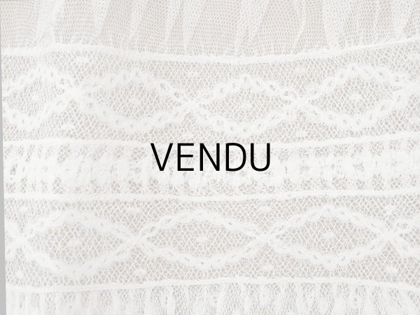 画像5: アンティーク 幅広 ドレスの裾  プリーツ入り レース 3.7m 23cm幅  (5)