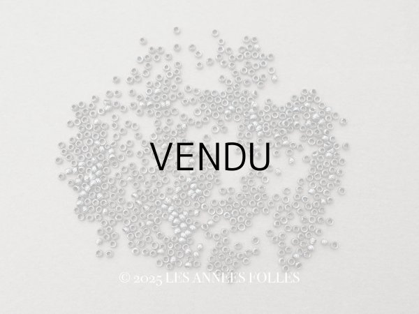 画像1: 19世紀末 アンティーク メタルビーズ ひねり模様入り シルバー  (1)