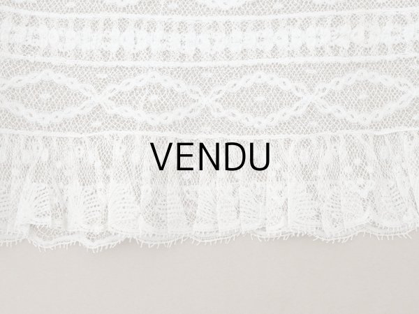 画像16: アンティーク 幅広 ドレスの裾  プリーツ入り レース 3.7m 23cm幅  (16)