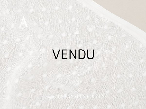 画像8: アンティーク ドット刺繍入り コットンオーガンジー  フリル付き 164×56cm (8)