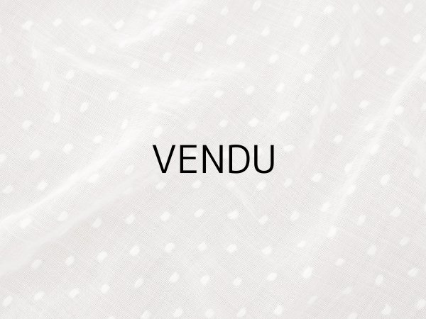 画像5: アンティーク ドット刺繍入り コットンオーガンジー  フリル付き 164×56cm (5)