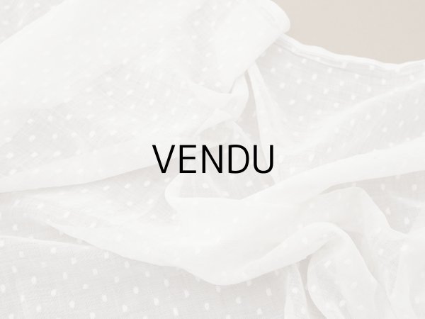 画像3: アンティーク ドット刺繍入り コットンオーガンジー  フリル付き 164×56cm (3)