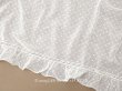 画像1: アンティーク ドット刺繍入り コットンオーガンジー  フリル付き 164×56cm (1)