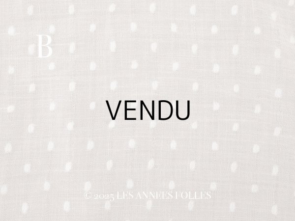 画像13: アンティーク ドット刺繍入り コットンオーガンジー  フリル付き 164×56cm (13)