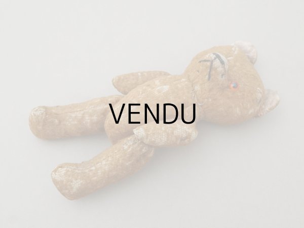 画像8: アンティーク ベア ピンクの耳 コーヒーブラウン (8)