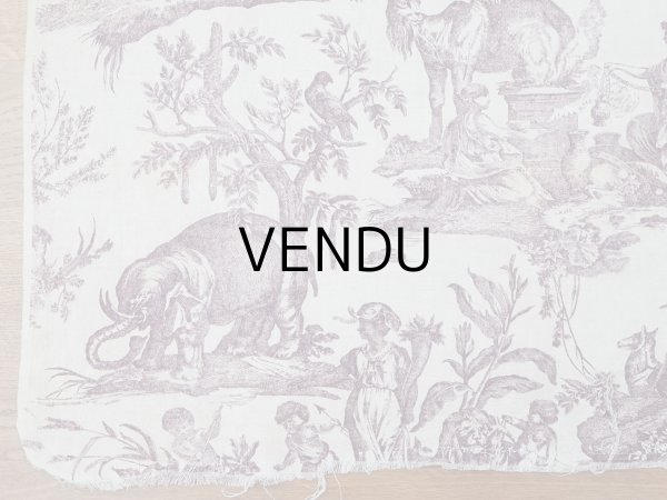 画像13: 19世紀 アンティーク トワルドジュイ LES QUATRES PARTIES DU MONDE - JEAN-BAPTISTE HUET -  (13)