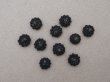 画像4: 19世紀末 アンティーク 花モチーフ 編み込みボタン 黒 10ピースのセット 9mm  (4)