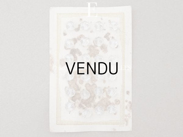 画像8: アンティーク カット入り クリアガラスのボタン 8mm 24ピースのセット  (8)