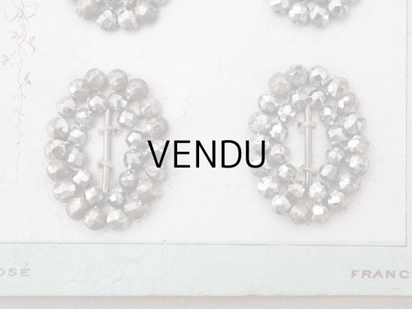 画像6: 【15周年セール対象外】アンティーク とても小さなバックル 6点セット ドール用&シューズ用 スチール製 (6)