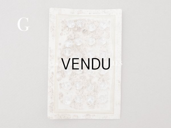 画像7: アンティーク カット入り クリアガラスのボタン 8mm 24ピースのセット  (7)