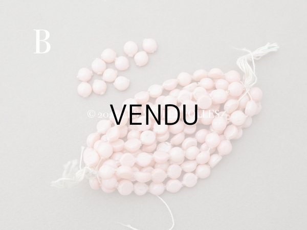 画像6: 【15周年セール対象外】アンティーク スフレビーズ ピンク 8mm ピースのセット 吹きガラス製ビーズ   (6)