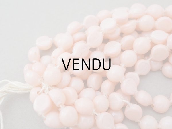 画像14: 【15周年セール対象外】アンティーク スフレビーズ ピンク 8mm ピースのセット 吹きガラス製ビーズ   (14)