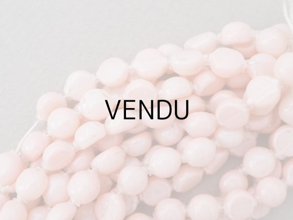 画像8: 【15周年セール対象外】アンティーク スフレビーズ ピンク 8mm ピースのセット 吹きガラス製ビーズ   (8)