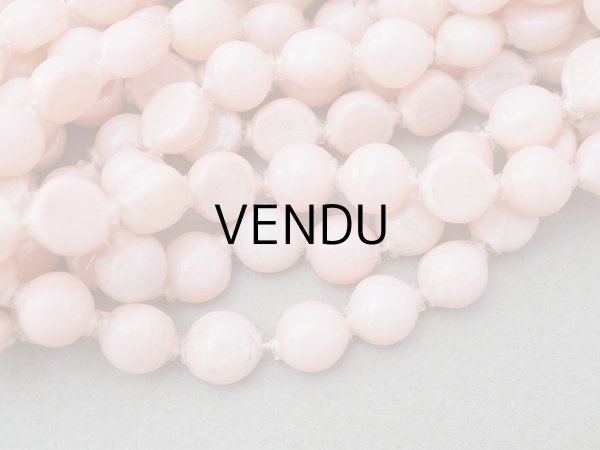 画像7: 【15周年セール対象外】アンティーク スフレビーズ ピンク 8mm ピースのセット 吹きガラス製ビーズ   (7)