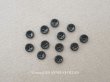 画像1: アンティーク 極小 6mm ガラスボタン 24ピースのセット黒 ドール用  (1)