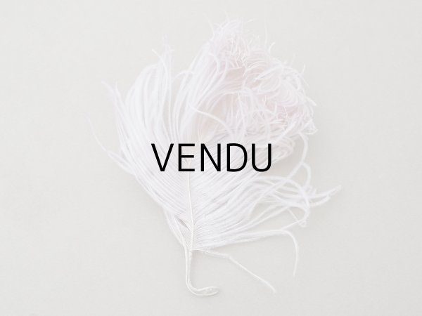 画像2: 【15周年セール対象外】アンティーク 小さなフェザー 淡いコスモス色 羽飾り  (2)