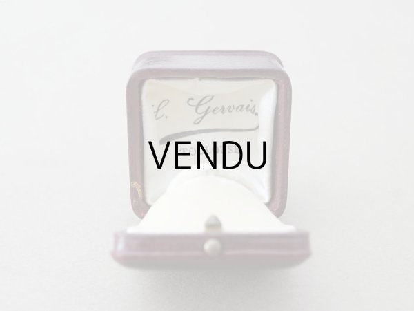 画像5: アンティーク 本革製 リングボックス ブラウン & ボルドー ジュエリーボックス  (5)