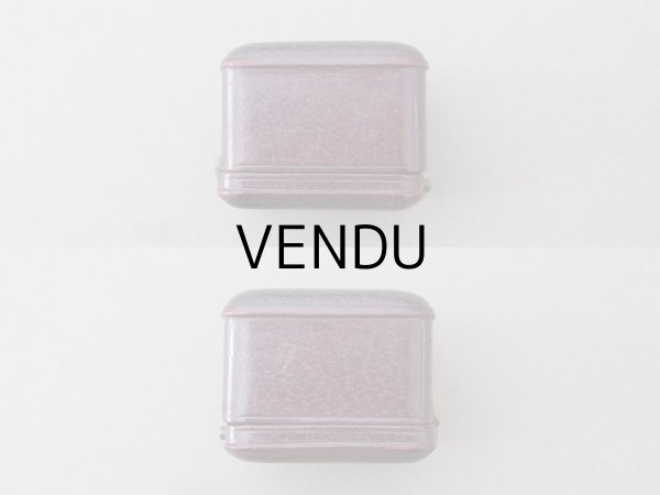 画像9: アンティーク 本革製 リングボックス ブラウン & ボルドー ジュエリーボックス  (9)